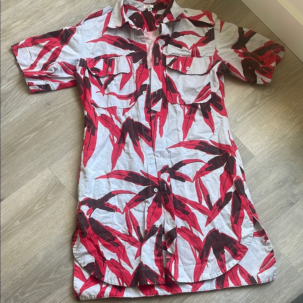 Marni Red and White Patterned Fabric